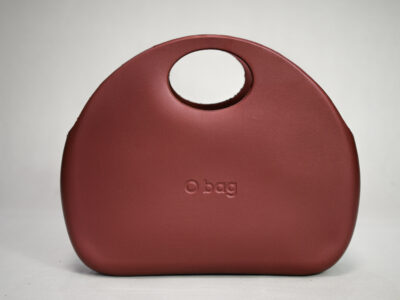 O Bag moon gładki bordo metaliczne outlet
